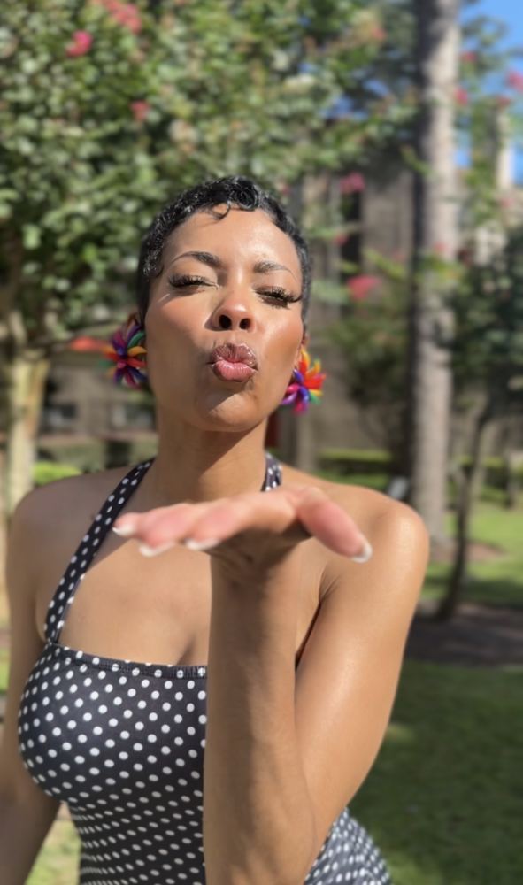 Playful goodbye portrait